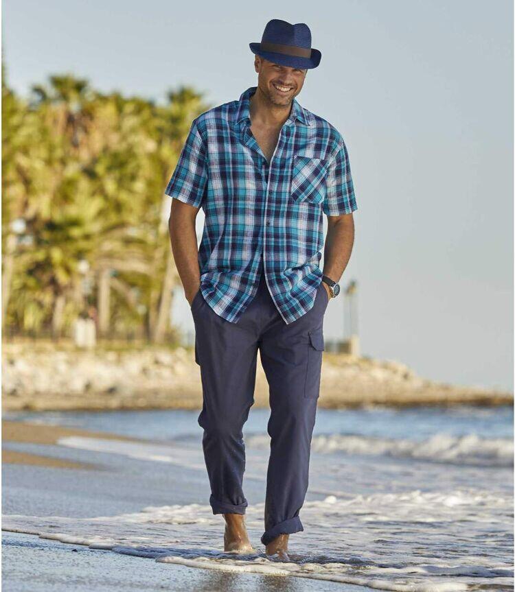 Le Pantalon Cargo en Toile Marine 3/4
