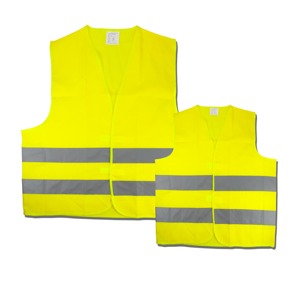 cartrend Warnweste gelb 4x Zipptasche 2/6