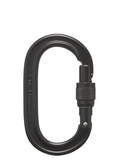 Karabinek wspinaczkowy Black Diamond Oval Keylock Screwgate Carabiner - black