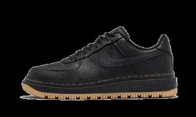 Scarpe - tempo libero - uomo - pelle nike air - air force 1 low luxe - nero/gum