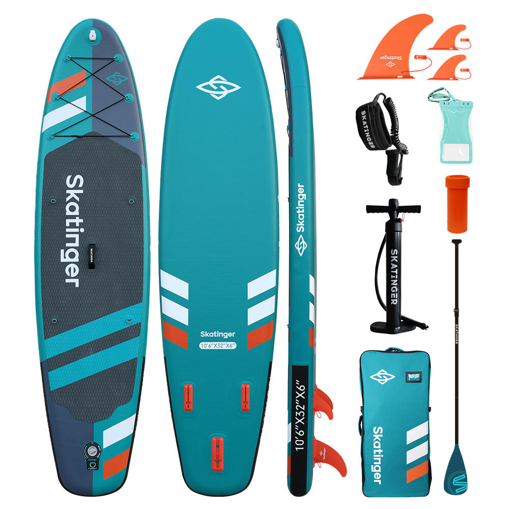SKATINGER Jade 320x81x15 cm (10'6'') inflatable SUP with accessory set