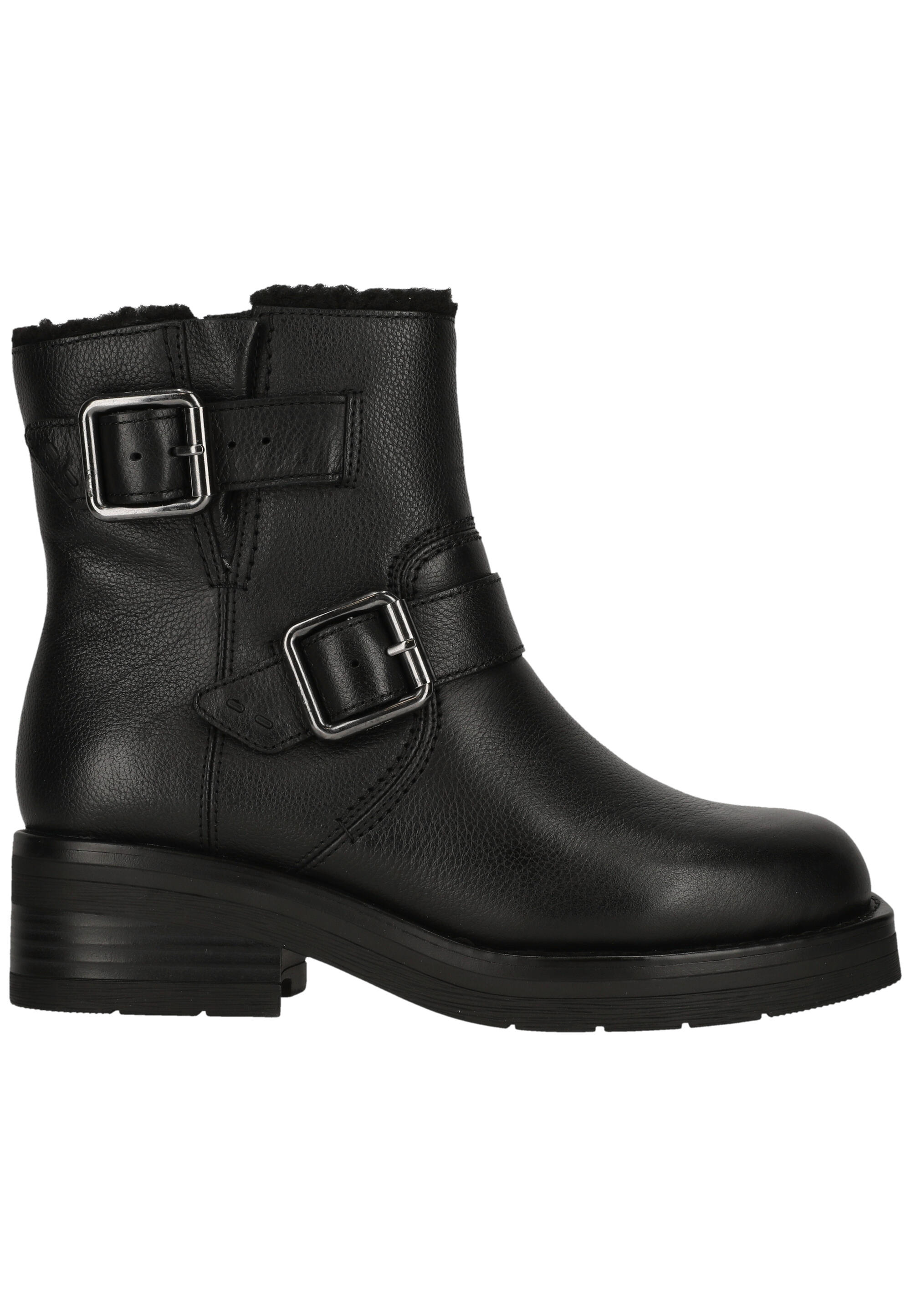 Stiefelette Rebelle Buckle Black WLined Lea 3/5
