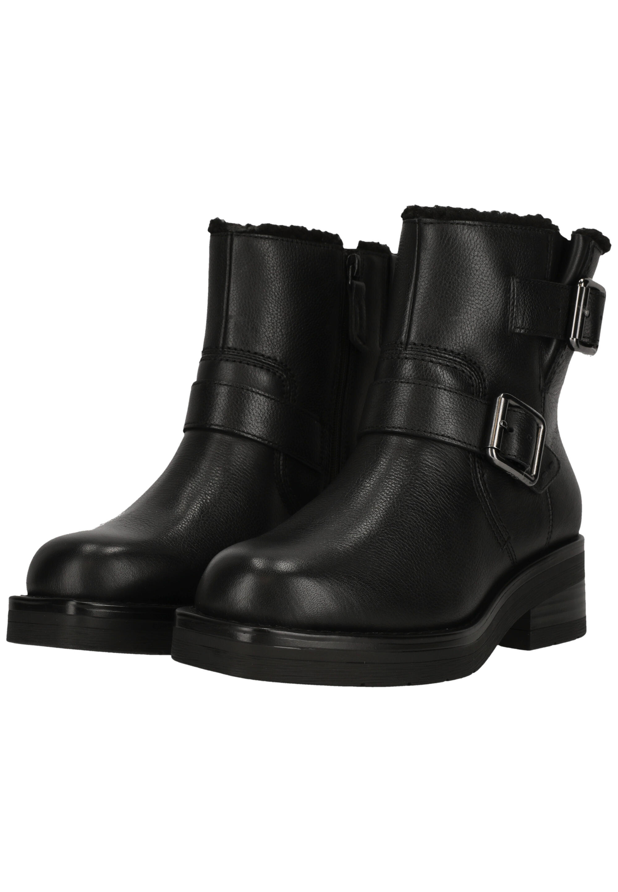 Stiefelette Rebelle Buckle Black WLined Lea 4/5