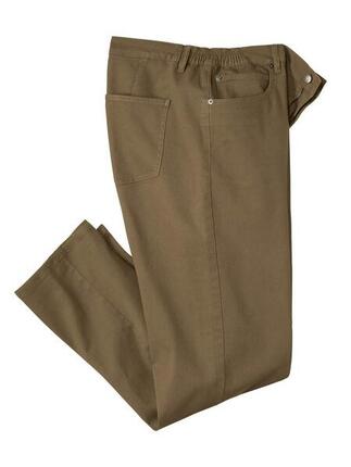 Pantalon Regular à Taille Semi-Élastiquée