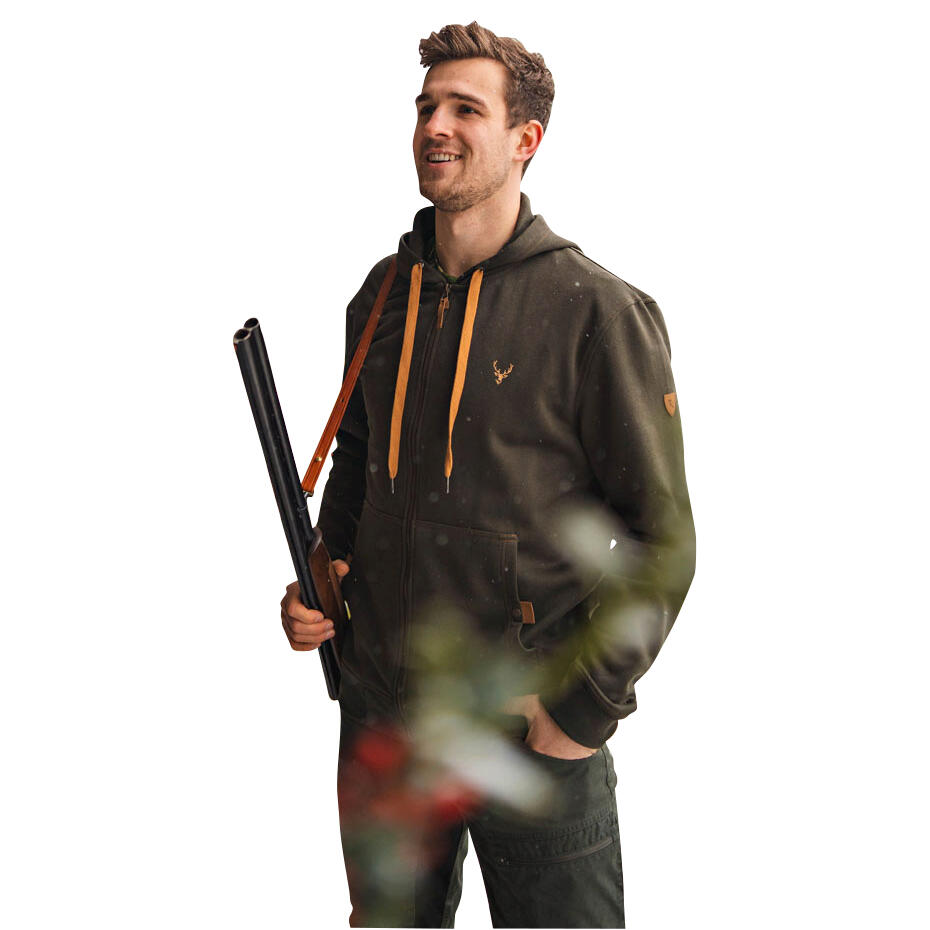 OS Trachten Zawul Sweatshirtjacke 1/1 Arm Herren (Trachtengrün) Größe XXL 3/3