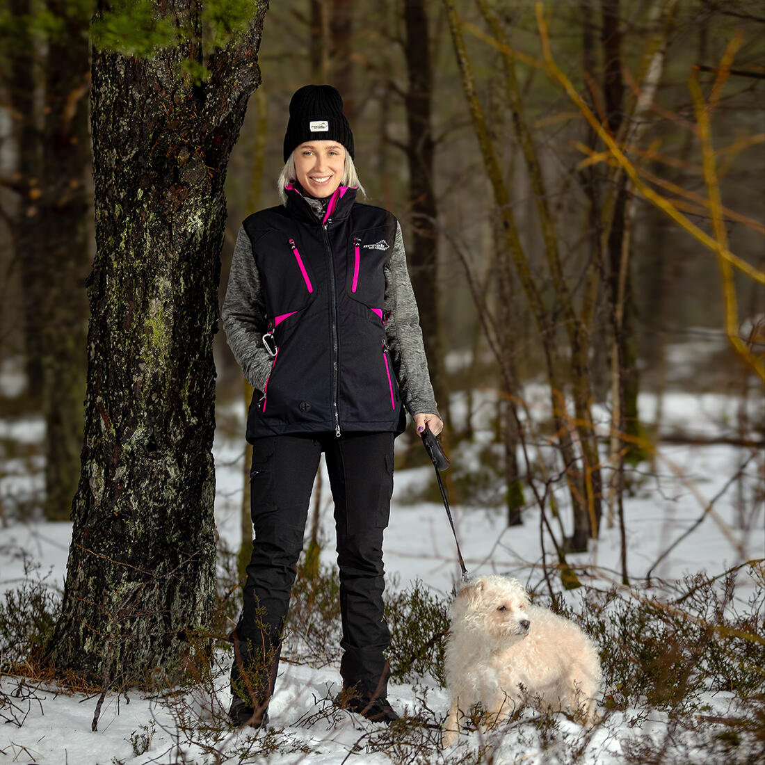 Gilet Acadia pour femme noir/rose 7/7