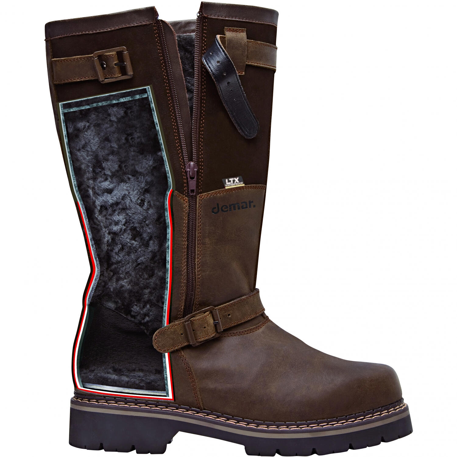 demar Tirol Deluxe High Boots Herren (Braun) Größe 47 2/3