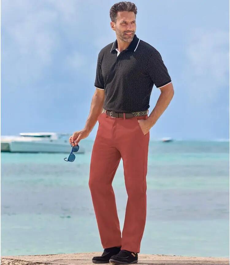 Pantalon Chino Regular Stretch Terracotta  3/3