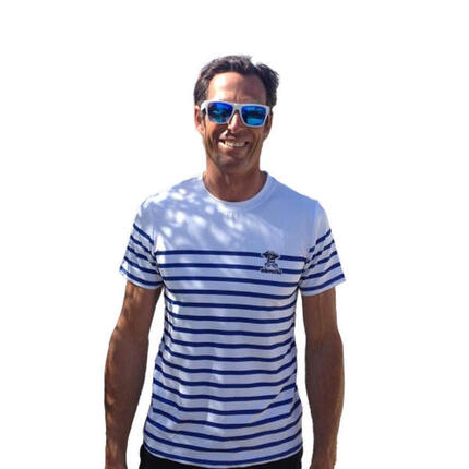 LYCRA HOMME MARINIERE PIRATE MANCHES COURTES.