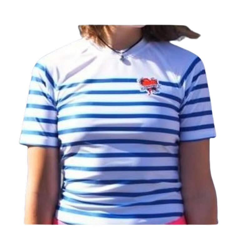 LYCRA FEMME MARINIERE PIN UP MANCHES COURTES SURFPISTOLS. 2/6