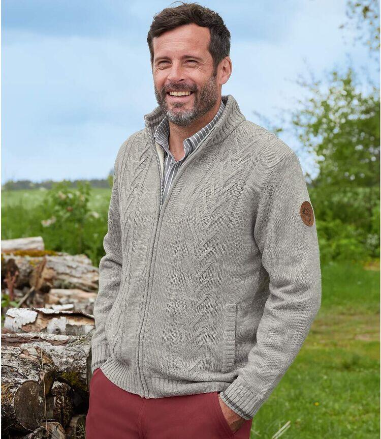 Strickjacke Outdoor mit Teddyfutter 2/6