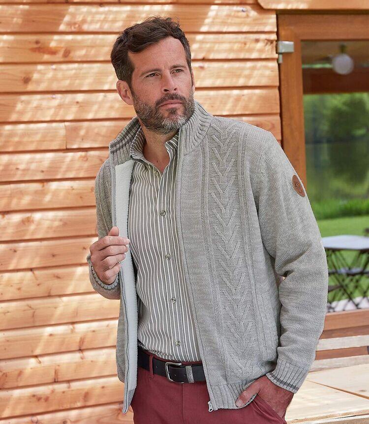 Strickjacke Outdoor mit Teddyfutter 5/6