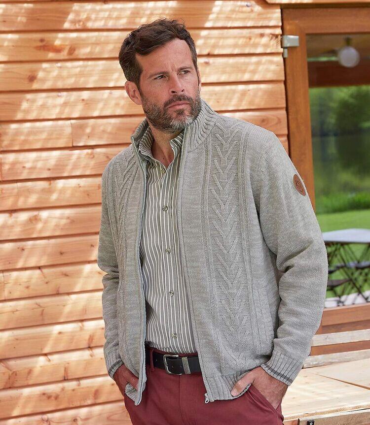 Strickjacke Outdoor mit Teddyfutter 4/6