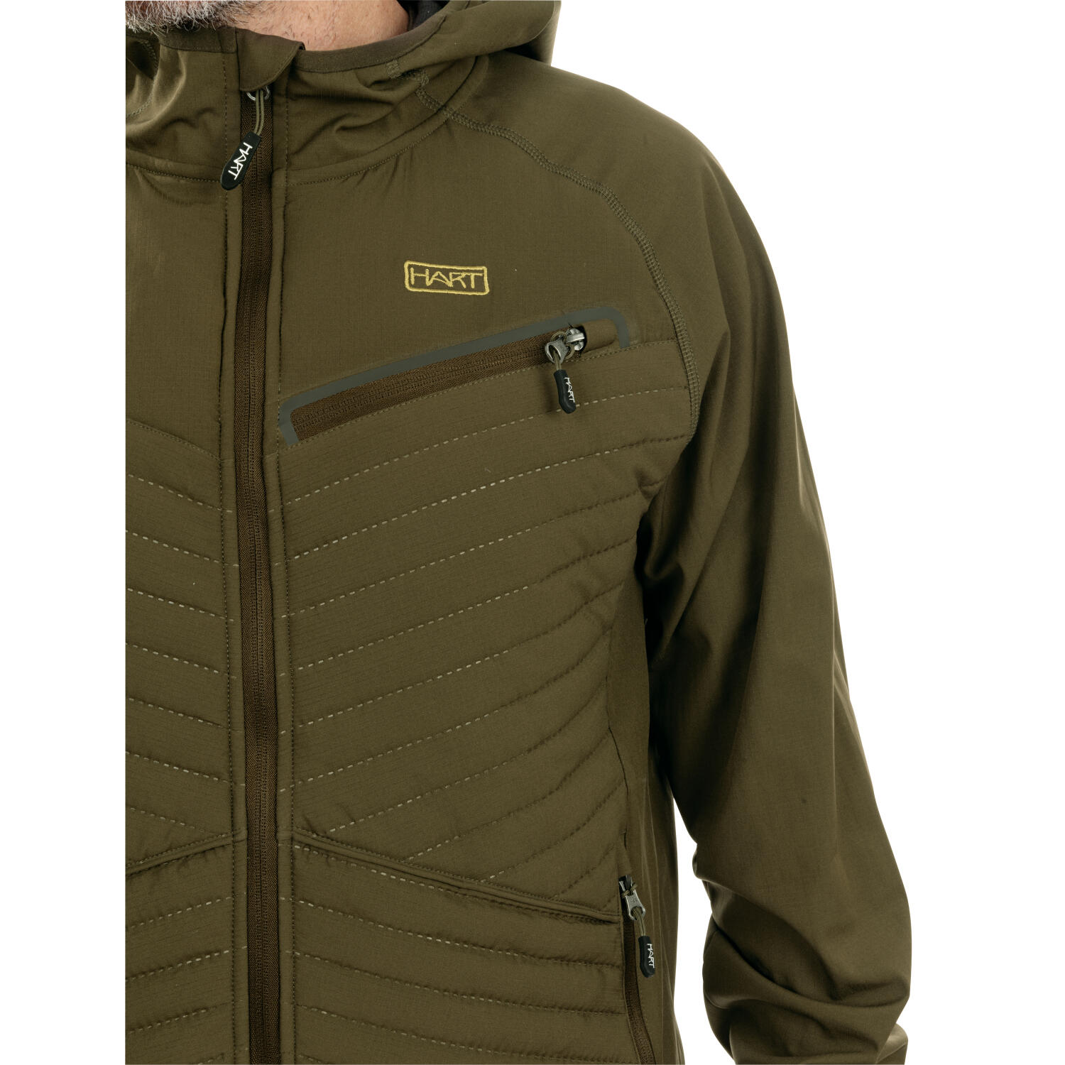 Hart Ibice Hoodie Hybridjacke Herren (Dunkeloliv) Größe M 5/5