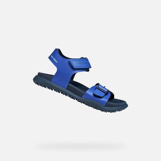 Sandales Garçon J SANDAL FUSBETTO BOY Bleu Roi/Bleu Marine