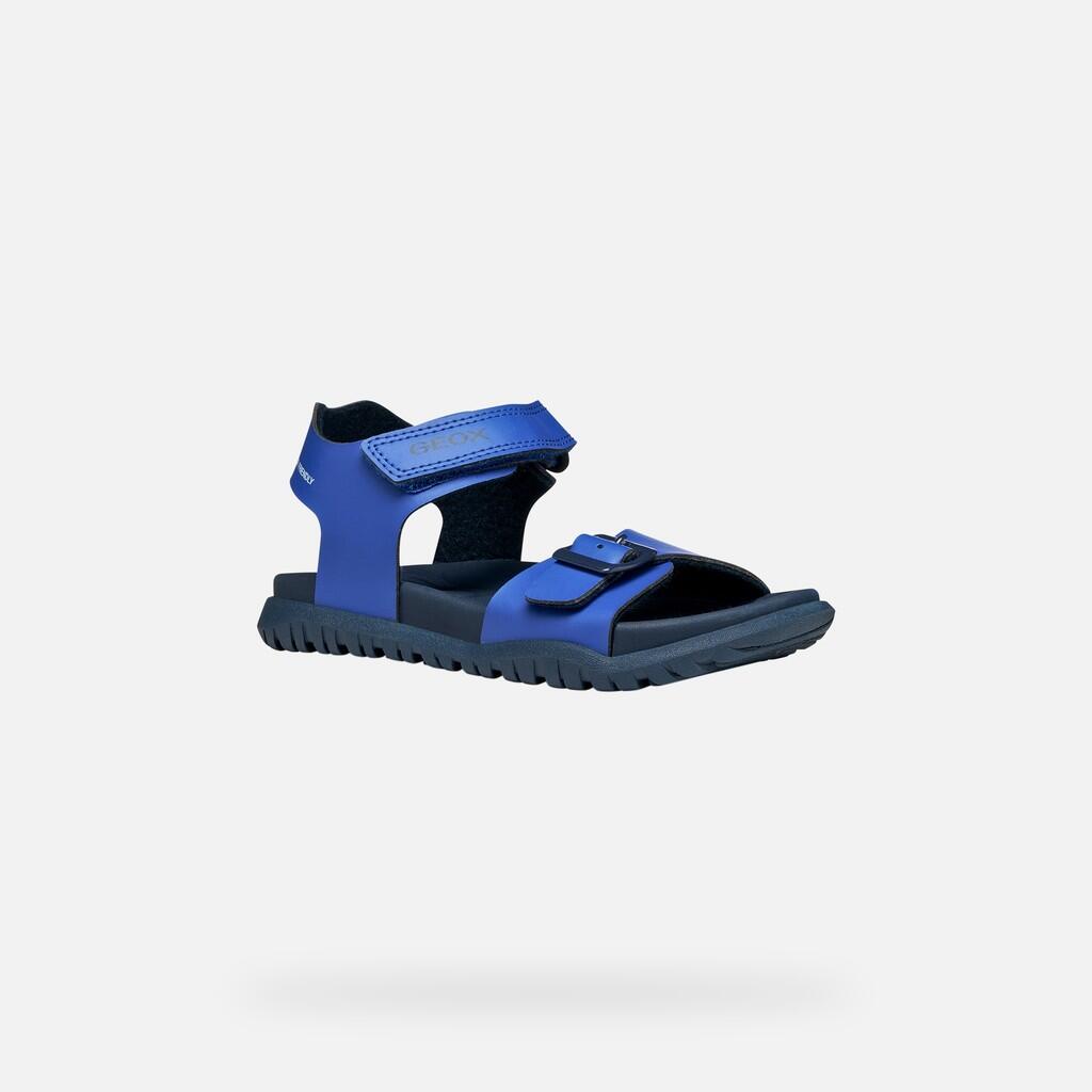 Sandales Garçon J SANDAL FUSBETTO BOY Bleu Roi/Bleu Marine 4/7