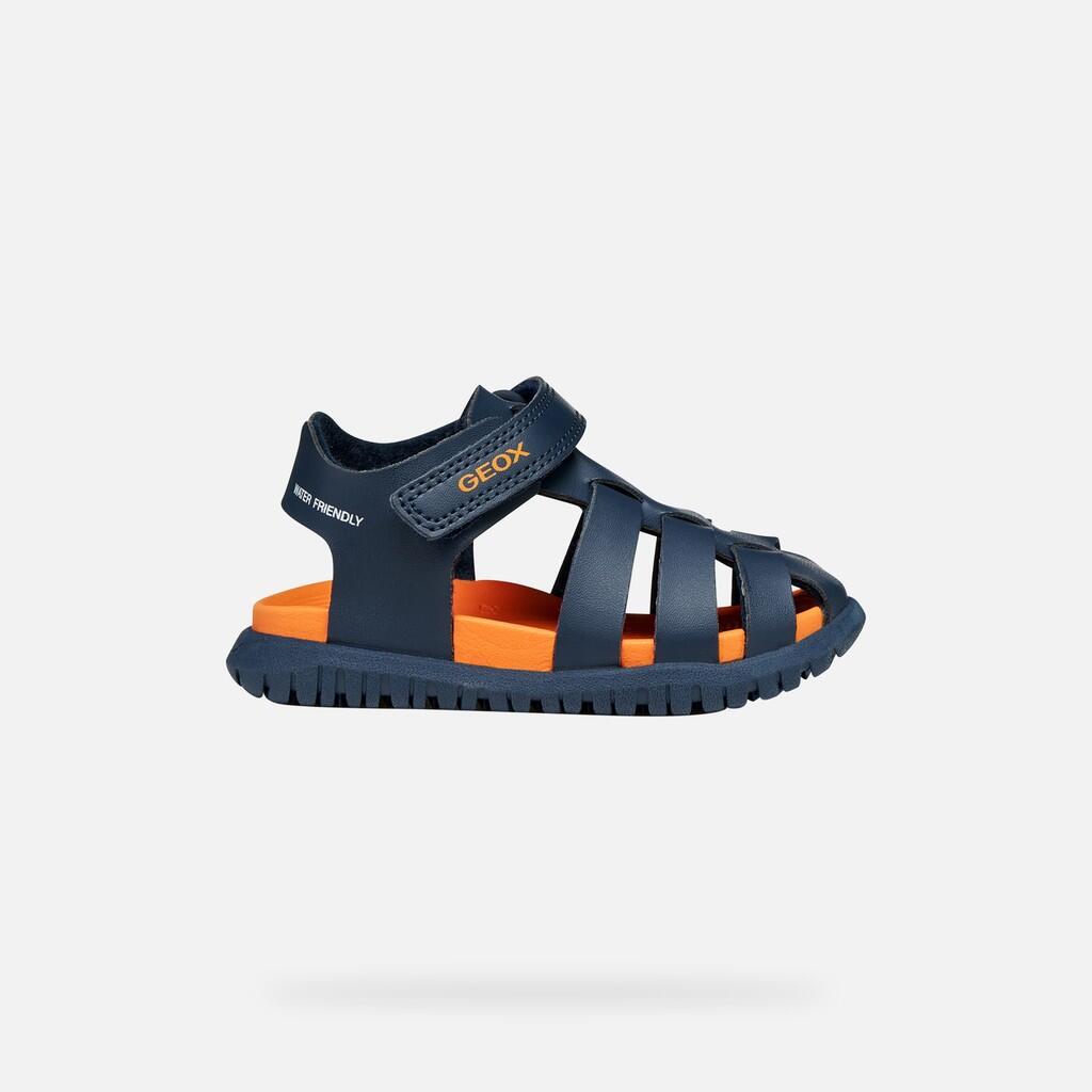 Sandales Bébé Garçon B SANDAL FUSBETTO BOY Bleu Marine/Orange 2/7