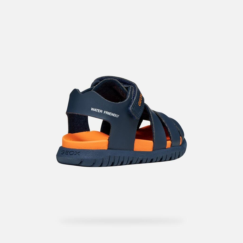 Sandales Bébé Garçon B SANDAL FUSBETTO BOY Bleu Marine/Orange 6/7