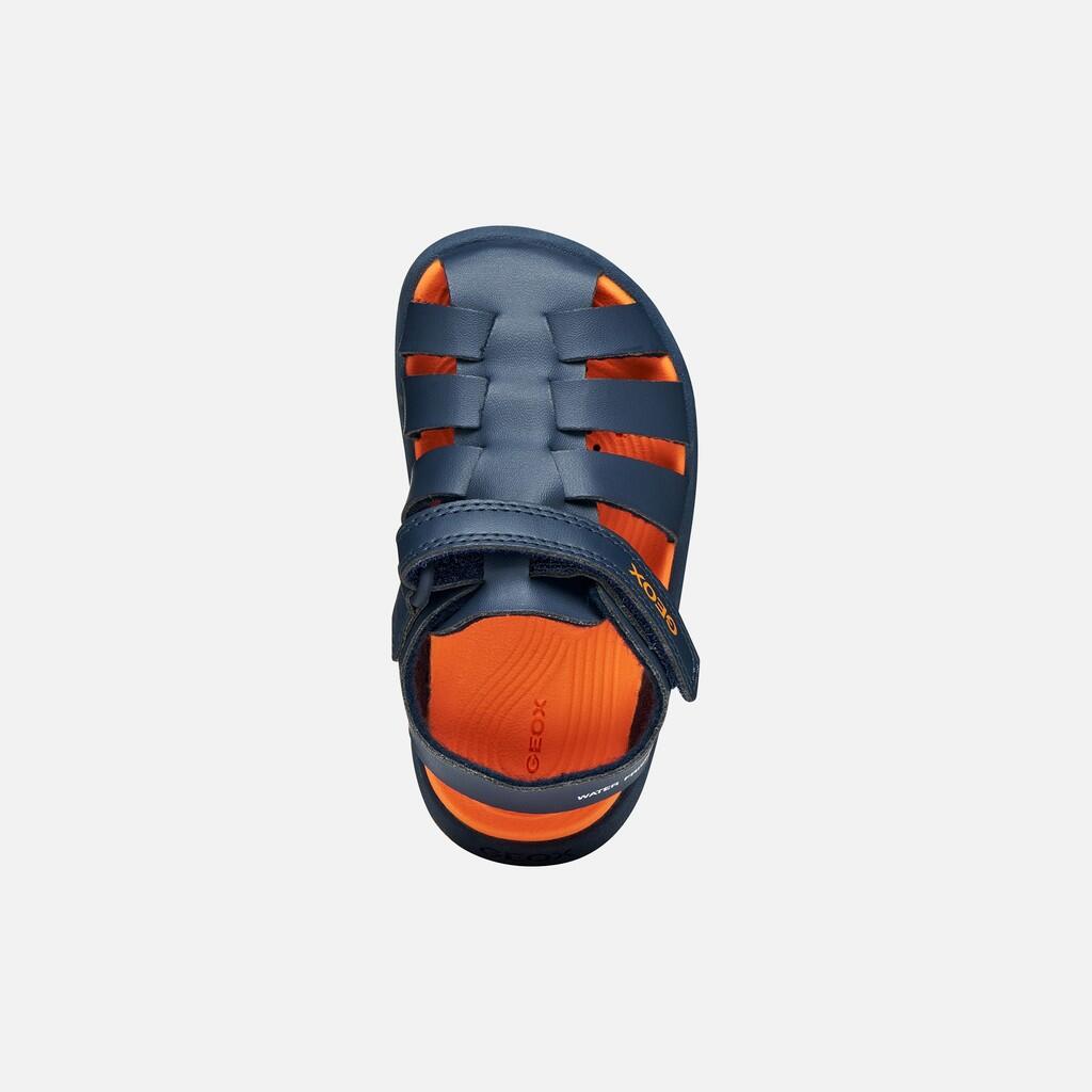 Sandales Bébé Garçon B SANDAL FUSBETTO BOY Bleu Marine/Orange 7/7