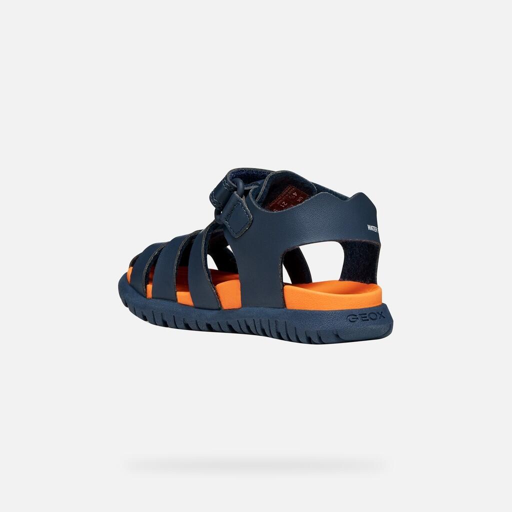 Sandales Bébé Garçon B SANDAL FUSBETTO BOY Bleu Marine/Orange 5/7