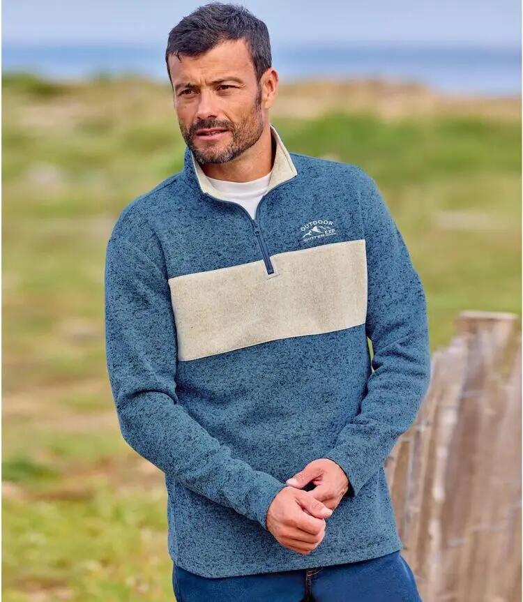 2er-Pack zweifarbige Molton-Sweatshirts Outdoor 3/4