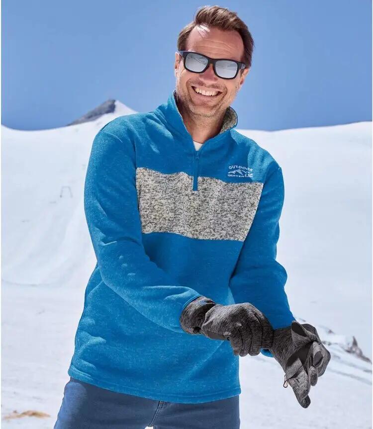 Lot de 2 Sweats Molleton Zippés Outdoor Winter 3/4