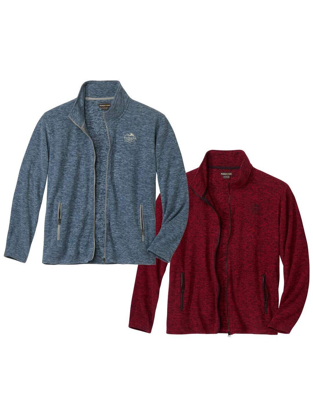 Lot de 2 Gilets en Micropolaire Chinée 1/4