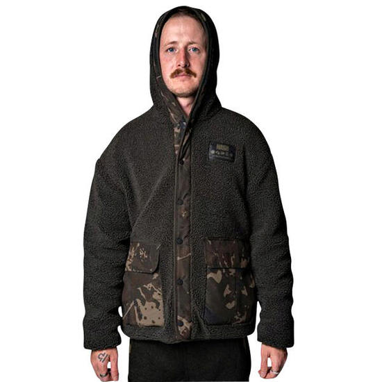 Nash Zero Tolerance Sherpa Fleece Hoody Herren (Braun/Camouflage) Größe 3XL