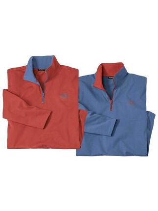 Lot de 2 Sous-Pulls Zippés