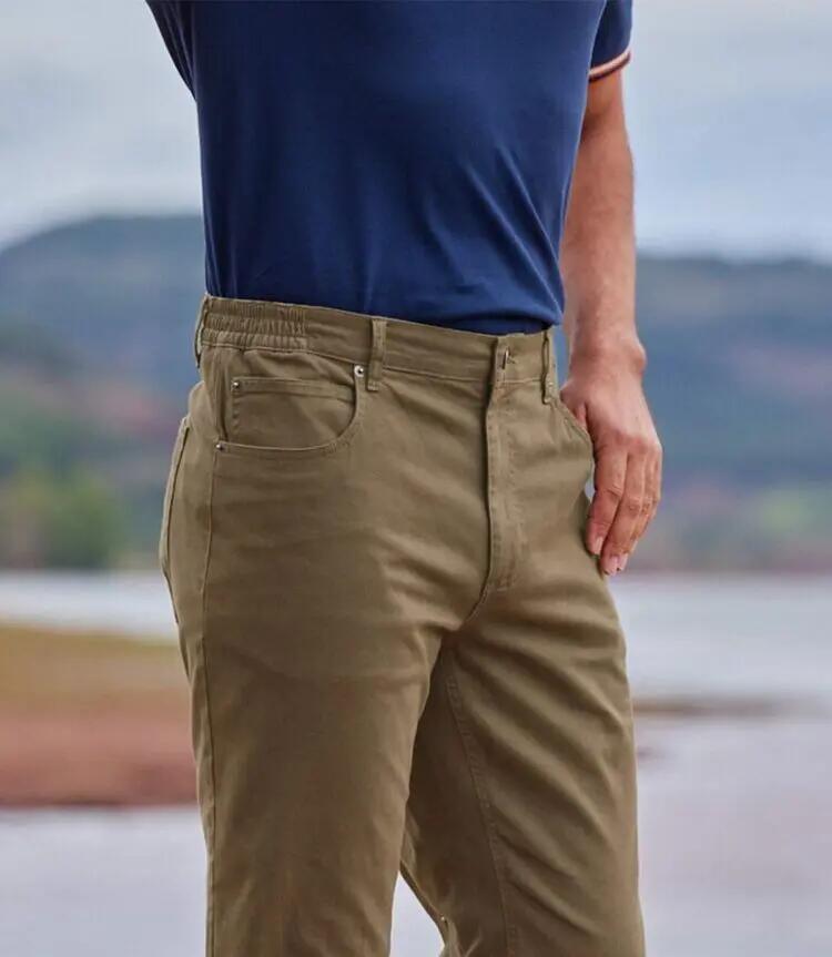 Pantalon Regular à Taille Semi-Élastiquée 3/6