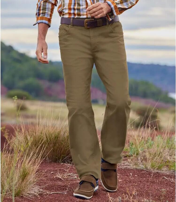 Pantalon Regular à Taille Semi-Élastiquée 2/6