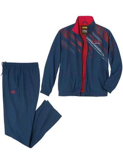 Zweifarbiger Jogging-Anzug Sport aus Microfaser