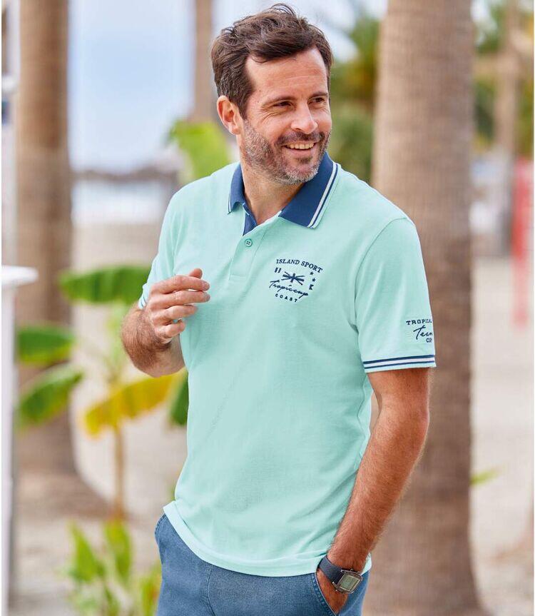2er-Pack Poloshirts Islands Sailing in Piqué-Quali 6/7