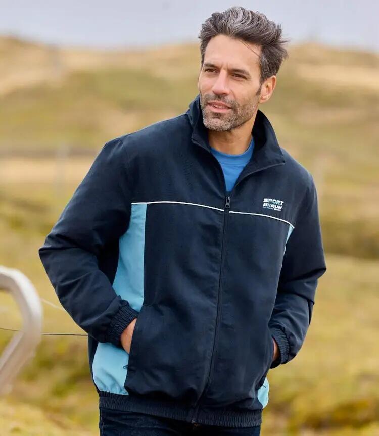Trainingsjacke Sport Run aus Microfaser 3/4