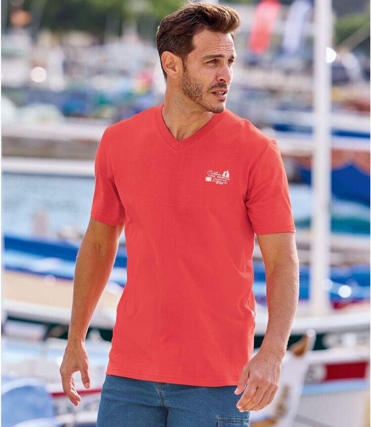 Lot de 3 Tee-Shirts col V Travel 4/7