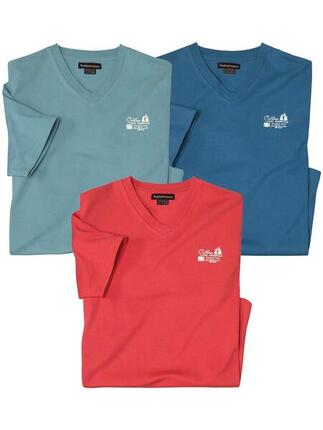 Lot de 3 Tee-Shirts col V Travel