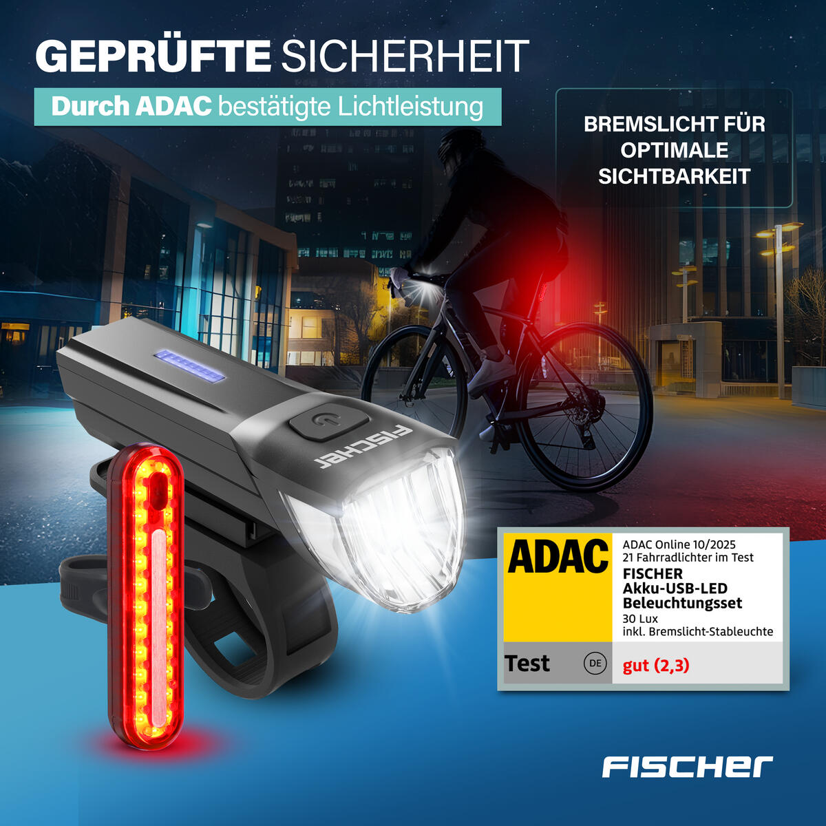 FISCHER Akku Beleuchtungs-Set STOP 30/15 5 teilig 5/7