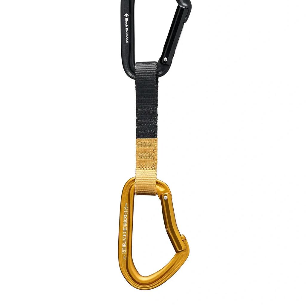 Ekspres wspinaczkowy Black Diamond HotForge Quickdraw 12 cm - amber