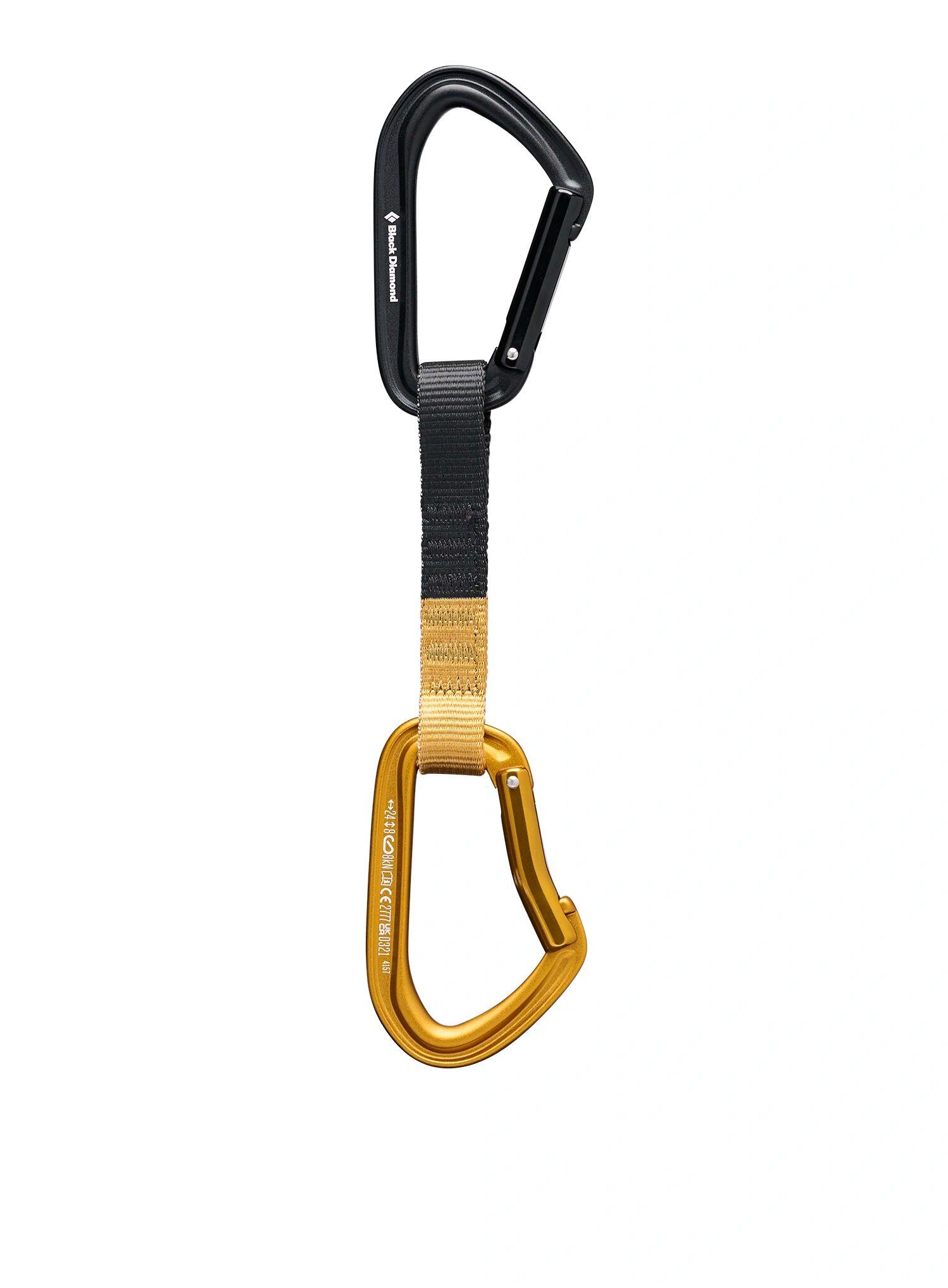 Ekspres wspinaczkowy Black Diamond HotForge Quickdraw 12 cm - amber