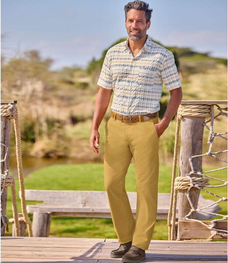 Chino-Hose aus Stretch-Twill 3/3