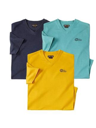 Lot de 3 Tee-Shirts Col V Unis