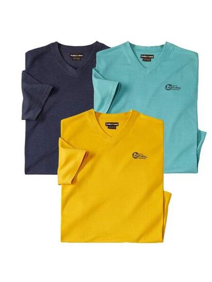 Lot de 3 Tee-Shirts Col V Unis
