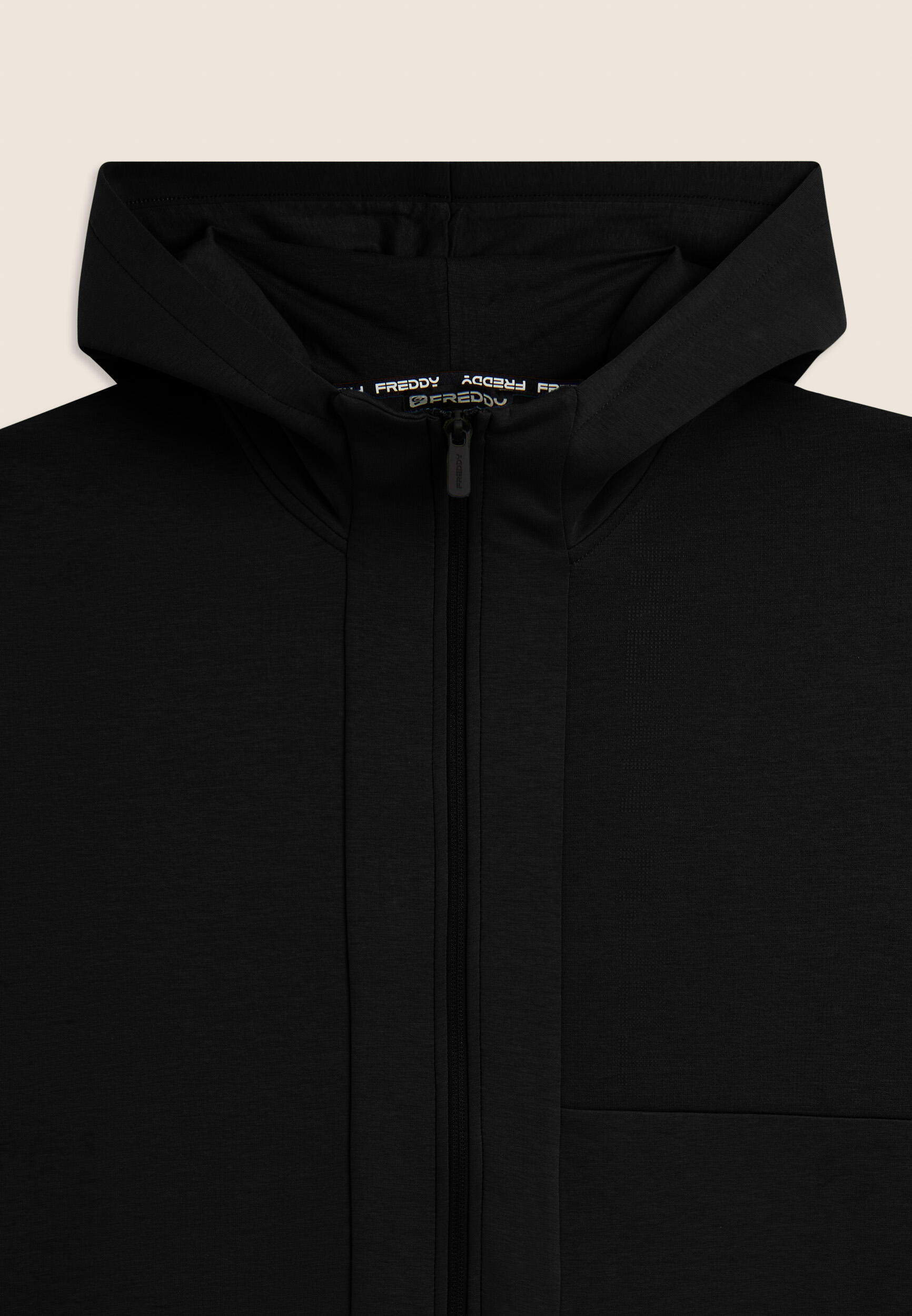 Felpa Oversize Zip con Cappuccio e Tasche Zip 3/3