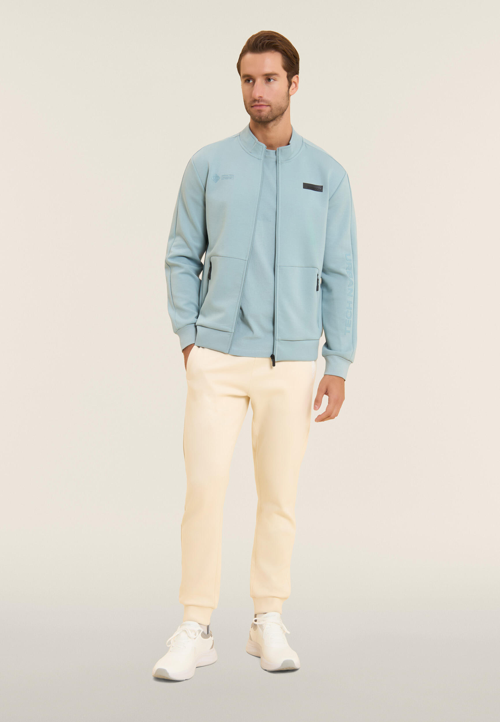 Felpa Zip Slim Urban Tech con Tasche Zip 5/5