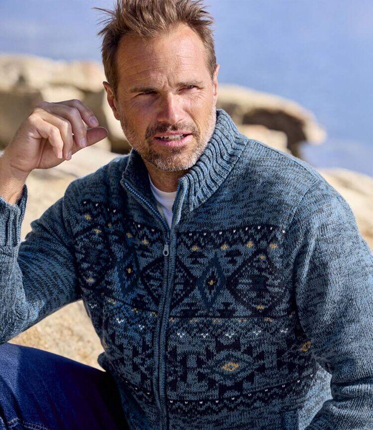Blouson Tricot Jacquard Doublé Sherpa  2/4