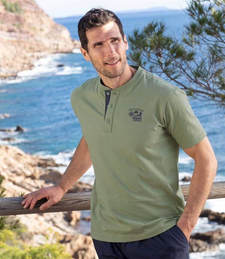 Lot de 6 Tee-Shirts Col Tunisien Outdoor 3/7