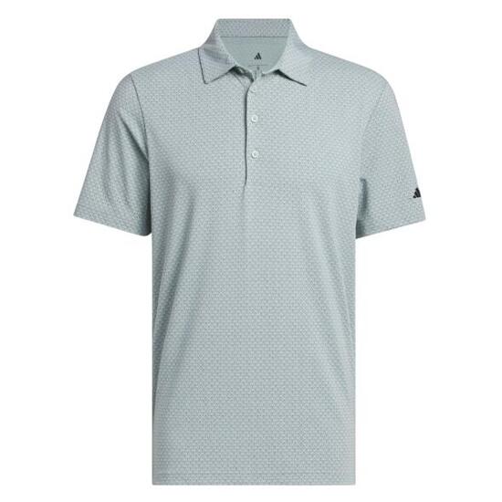 Adidas Ultimate+ GO-TO Printed, Polo de Golf para Hombre, Gris
