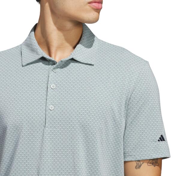 Adidas Ultimate+ GO-TO Printed, polo de golf pour homme, gris 4/5