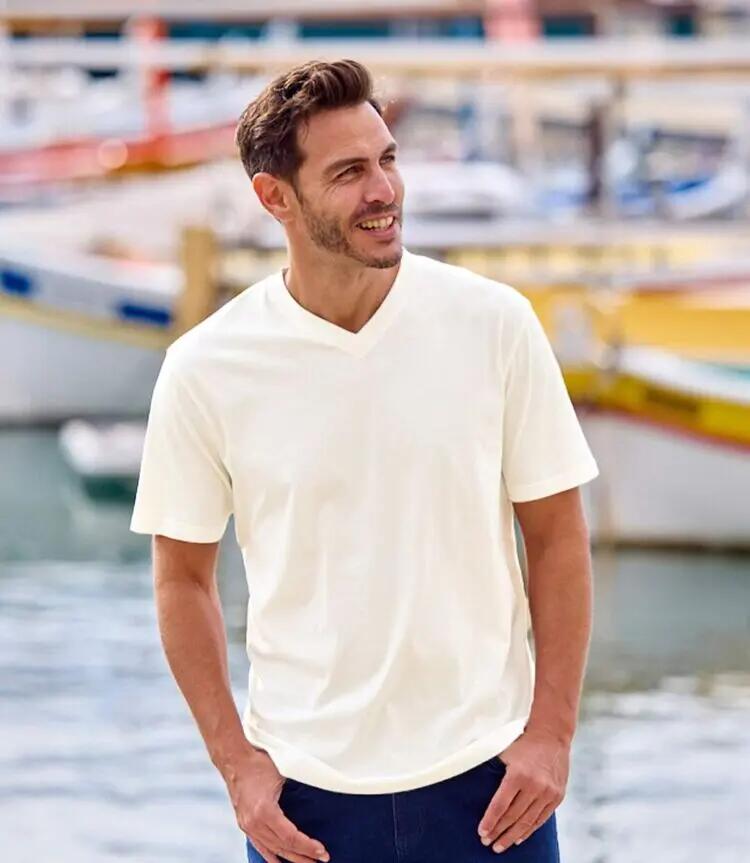 Lot de 4 Tee-Shirts Col V Unis 2/4