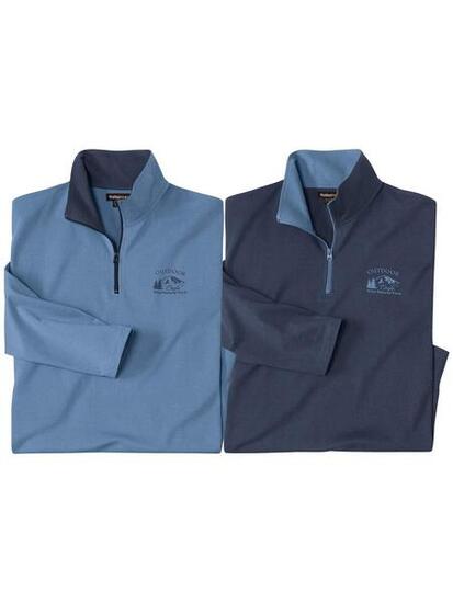 Lot de 2 Sous-Pulls Zippés Outdoor